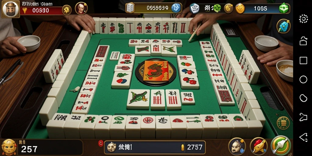 Screenshot utama menunjukkan gameplay Mahjong yang menarik dan interaktif.