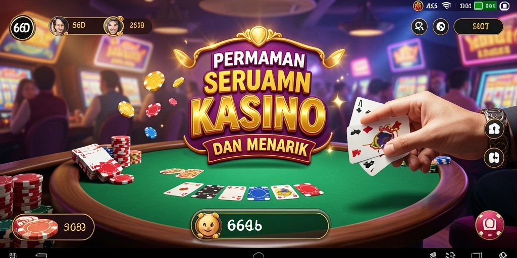 Tampilan gameplay Kasino yang mendebarkan di 66D.