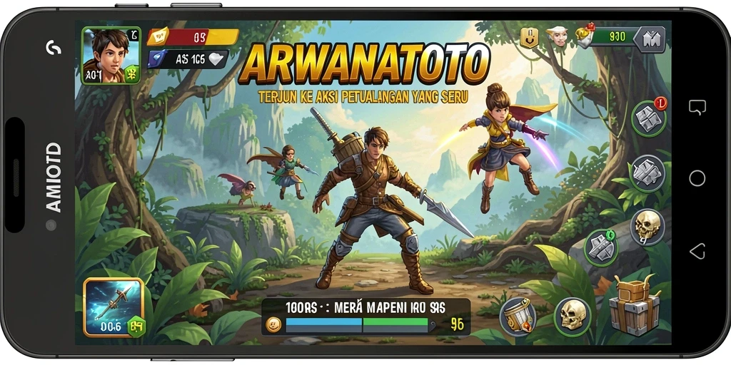 Gameplay ARWANATOTO yang seru dan mendebarkan dalam aksi.