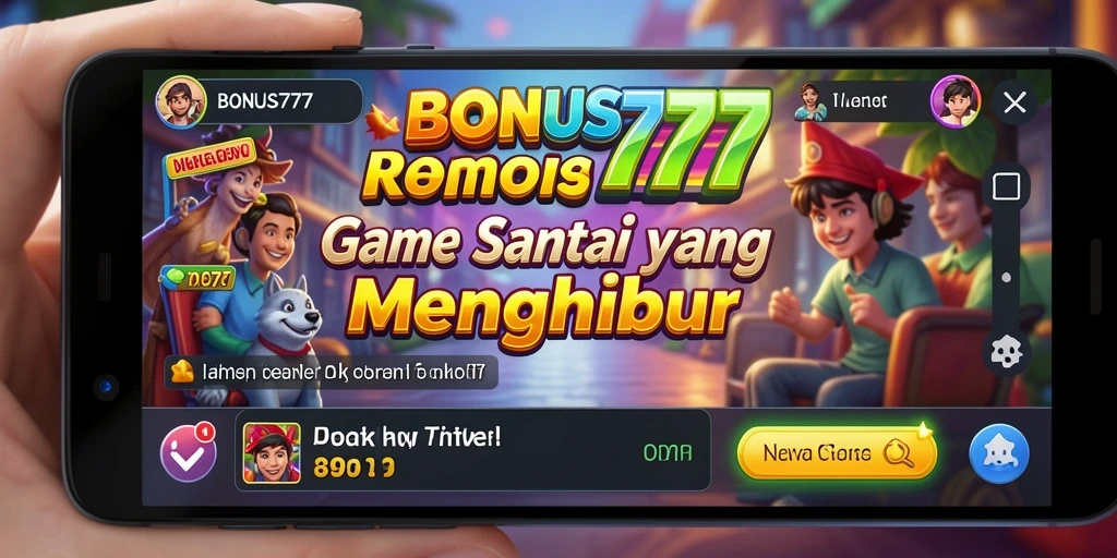 Tangkapan layar menunjukkan gameplay santai dan imersif BONUS777.
