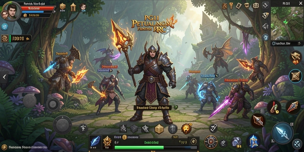 Tampilan menarik dari gameplay RPG PG11 dengan karakter unik.