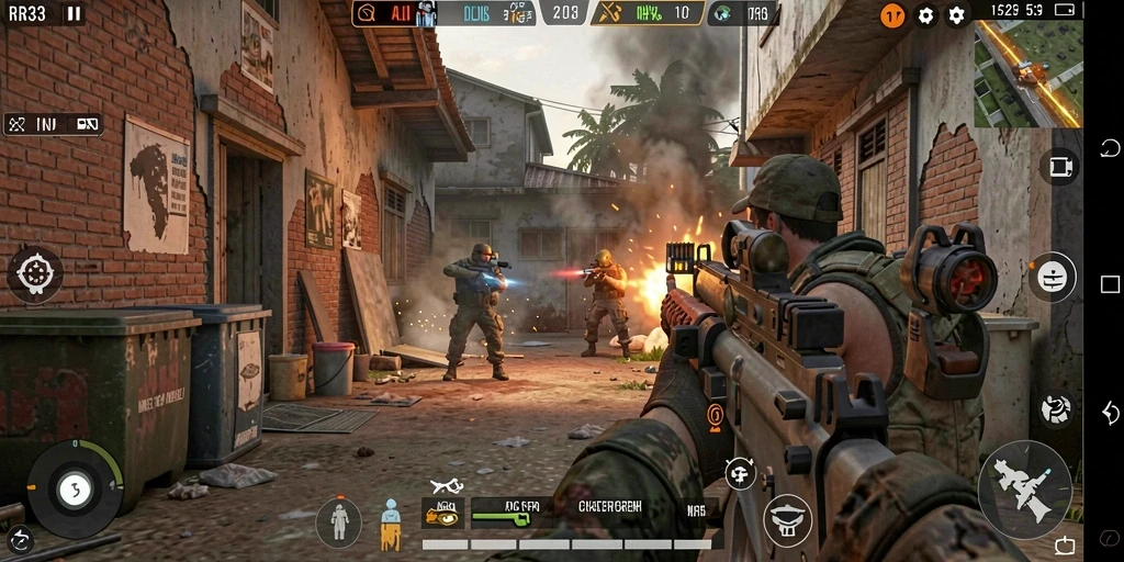 Tangkapan layar gameplay menampilkan aksi seru dalam RR33.