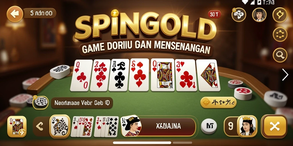 Screenshot SPINGOLD menampilkan gameplay seru Domino.
