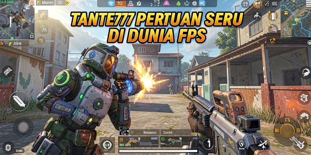 Tampilan gameplay mendebarkan di TANTE777 dengan aksi shootout intens.